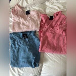 GAP Women's Lace Trim camis - Pink, Blue